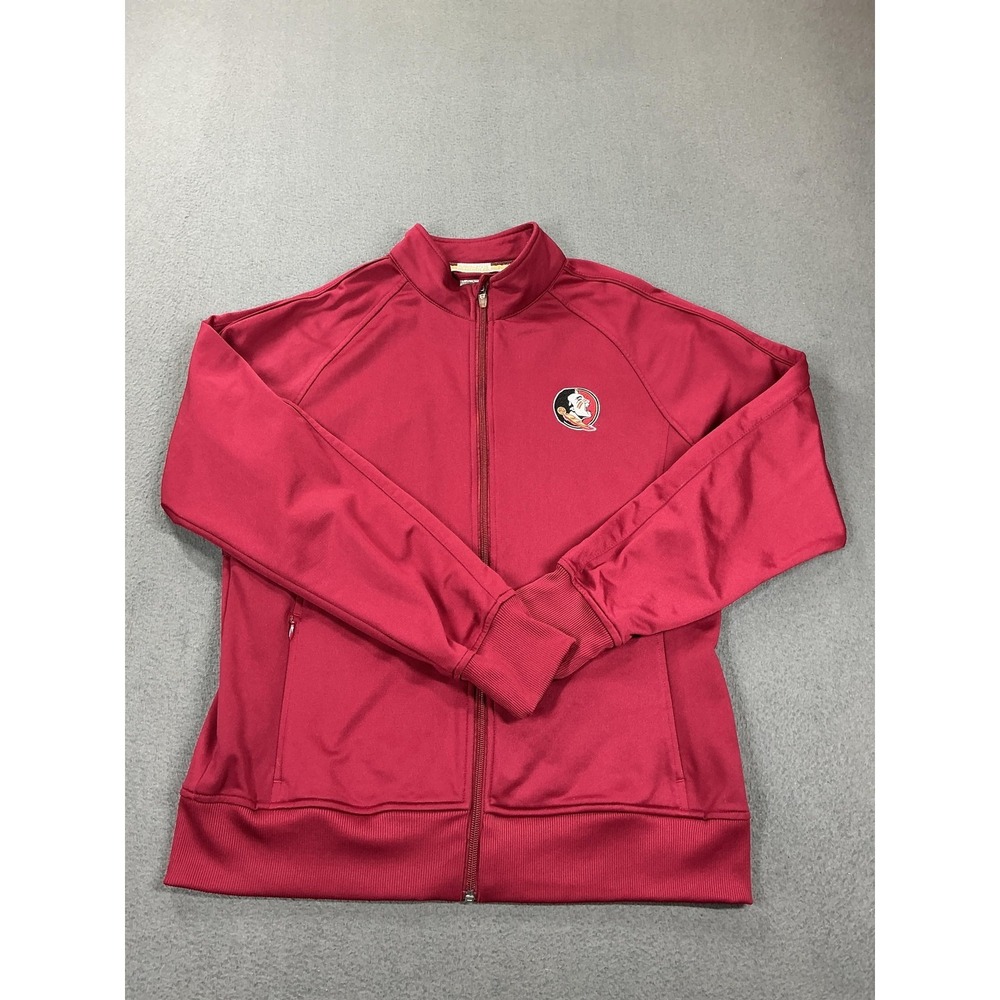 Florida‎ State Seminoles Jacket Mens Large Red NCAA Football Levelwear Full Zip